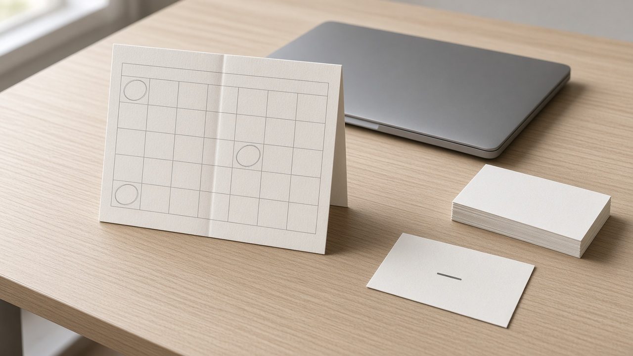 A paper calendar with a few days circled, beside a closed laptop